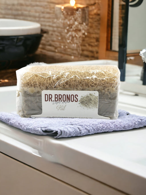 Dr. Bronos | Clay Soap with Natural Pumpkin Loofah Dr. Bronos Natural Fiber Soap