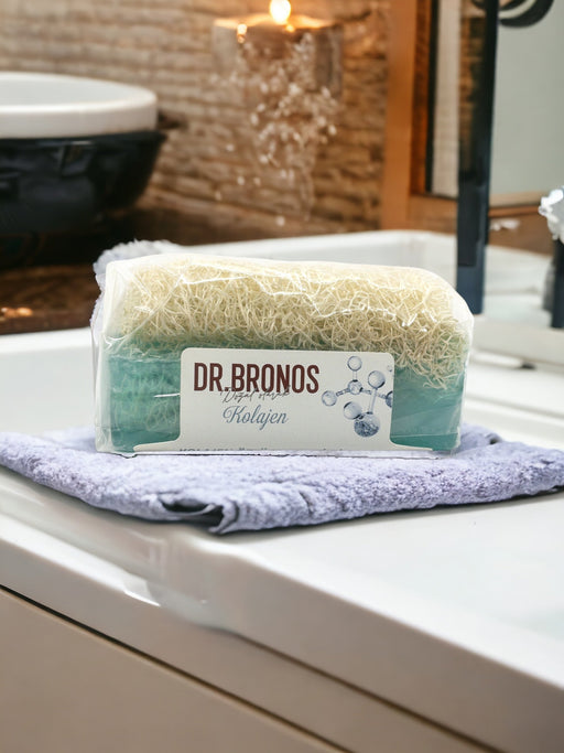 Dr. Bronos | Collagen Soap with Natural Pumpkin Loofah Dr. Bronos Natural Fiber Soap