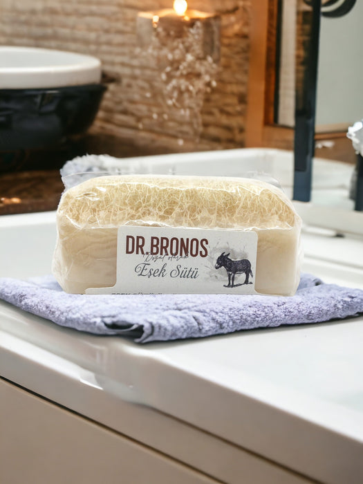 Dr. Bronos | Donkey Milk Soap with Natural Pumpkin Loofah