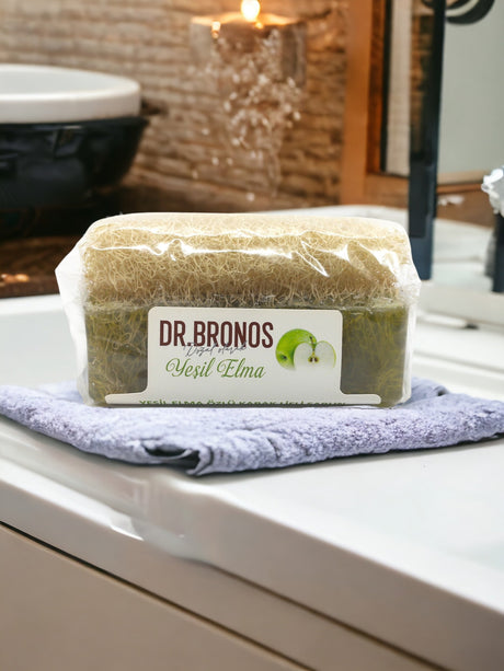 Dr. Bronos | Green Apple Soap with Natural Pumpkin Loofah