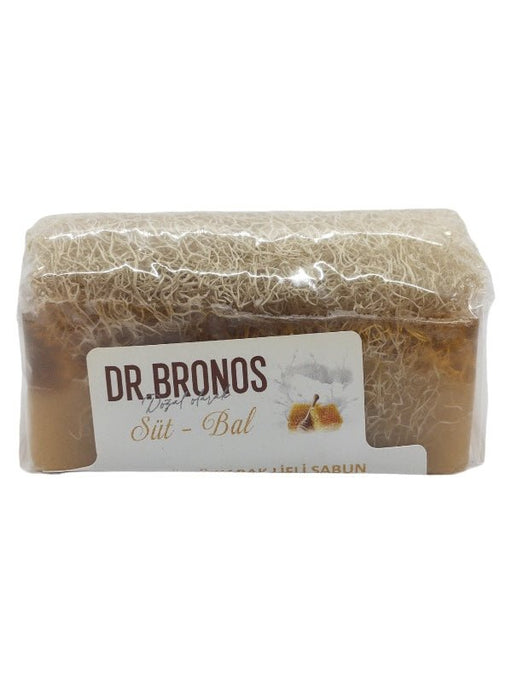 Dr. Bronos | Honey Milk Soap with Natural Pumpkin Loofah Dr. Bronos Natural Fiber Soap