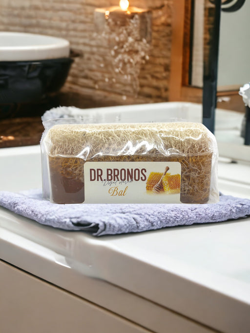 Dr. Bronos | Honey Soap with Natural Pumpkin Loofah Dr. Bronos Natural Fiber Soap