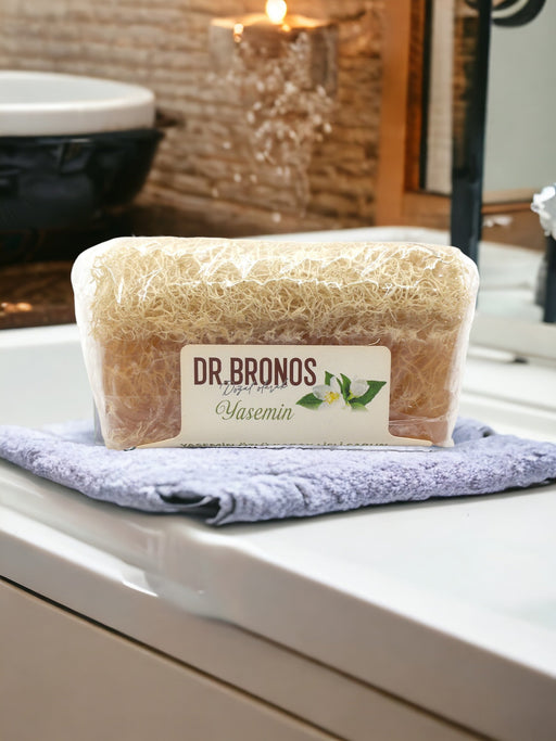 Dr. Bronos | Jasmine Soap with Natural Pumpkin Loofah Dr. Bronos Natural Fiber Soap
