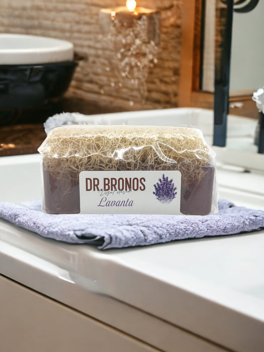 Dr. Bronos | Lavender Soap with Natural Pumpkin Loofah