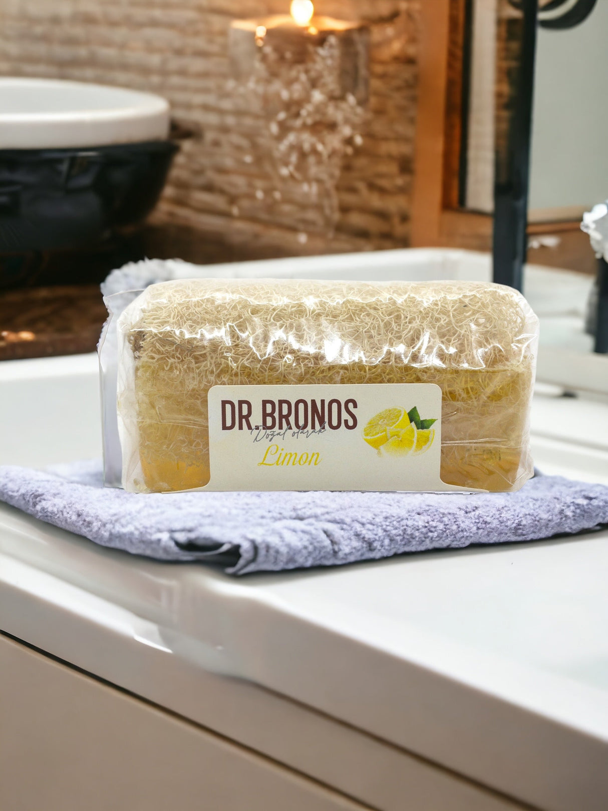 Dr. Bronos | Lemon Soap with Natural Pumpkin Loofah - TryAladdin