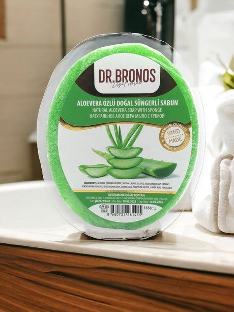 Dr. Bronos | Natural Aloevera Soap with Sponge