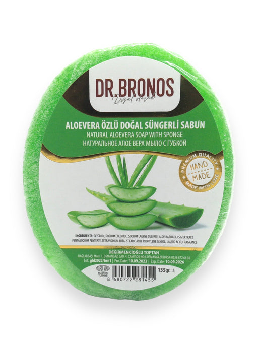 Dr. Bronos | Natural Aloevera Soap with Sponge Dr. Bronos Sponge Soap