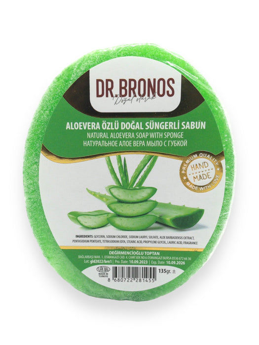 Dr. Bronos | Natural Aloevera Soap with Sponge