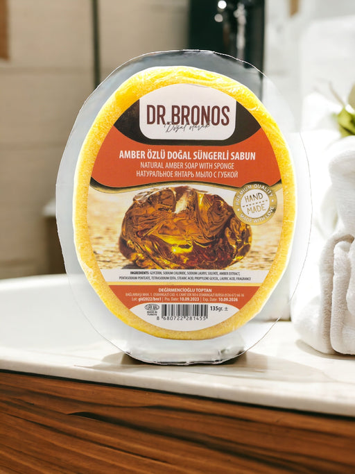 Dr. Bronos | Natural Amber Soap with Sponge Dr. Bronos Sponge Soap