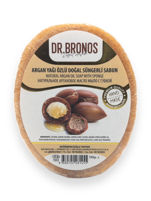 Dr. Bronos | Natural Argan Oil Soap with Sponge Dr. Bronos Sponge Soap