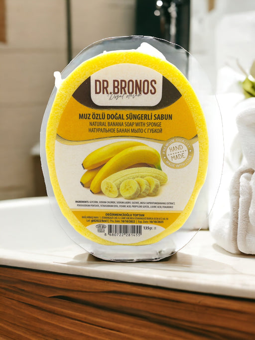 Dr. Bronos | Natural Banana Soap with Sponge Dr. Bronos Sponge Soap