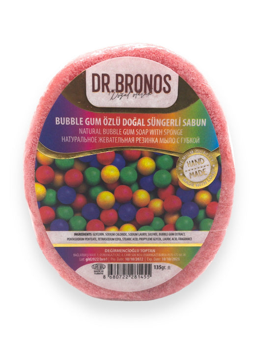 Dr. Bronos | Natural Bubble Gum Soap with Sponge