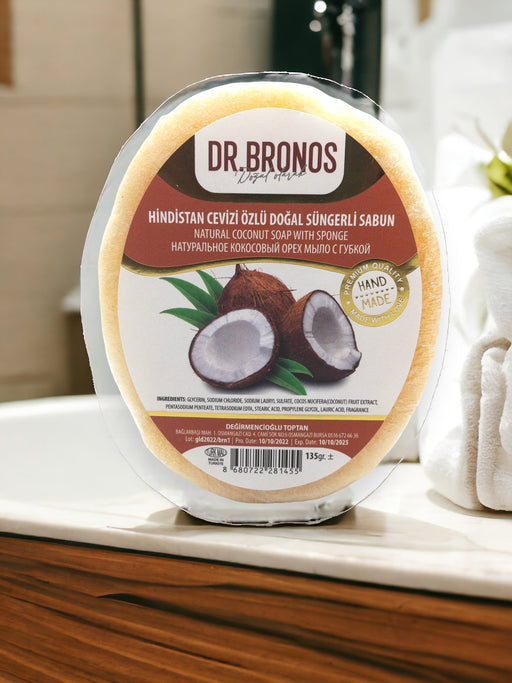 Dr. Bronos | Natural Coconut Soap with Sponge Dr. Bronos Sponge Soap