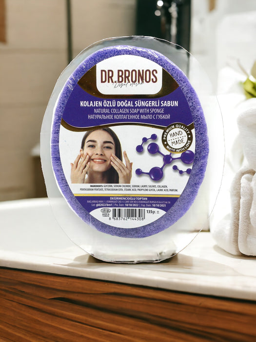 Dr. Bronos | Natural Collagen Soap with Sponge