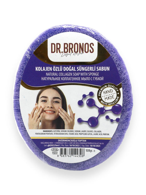 Dr. Bronos | Natural Collagen Soap with Sponge Dr. Bronos Sponge Soap