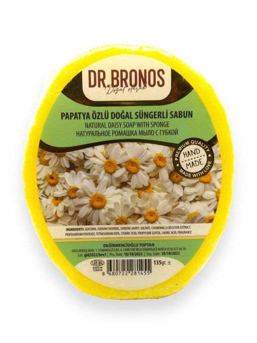 Dr. Bronos | Natural Daisy Soap with Sponge Dr. Bronos Sponge Soap