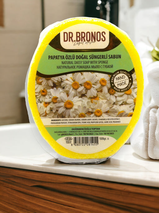 Dr. Bronos | Natural Daisy Soap with Sponge Dr. Bronos Sponge Soap