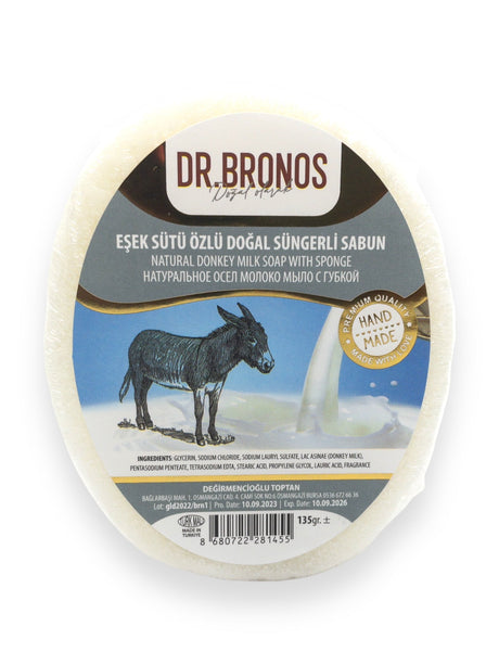 Dr. Bronos | Natural Donkey Milk Soap with Sponge