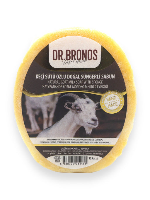 Dr. Bronos | Natural Goat Milk Soap with Sponge Dr. Bronos Sponge Soap