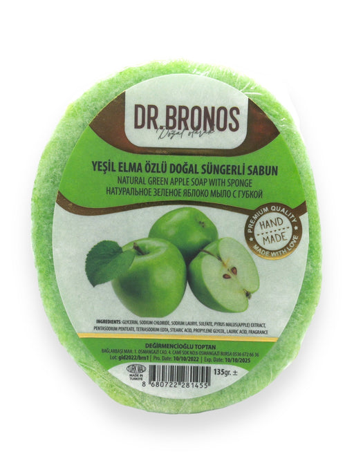 Dr. Bronos | Natural Green Apple Soap with Sponge Dr. Bronos Sponge Soap
