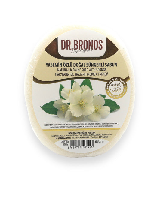 Dr. Bronos | Natural Jasmine Soap with Sponge Dr. Bronos Sponge Soap