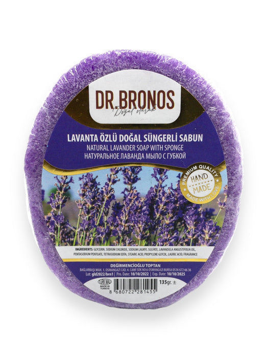 Dr. Bronos | Natural Lavander Soap with Sponge Dr. Bronos Sponge Soap