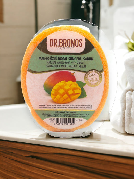 Dr. Bronos | Natural Mango Soap with Sponge