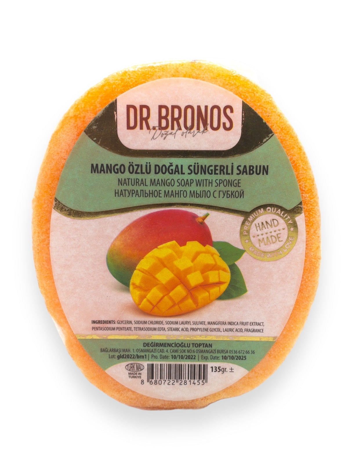 Dr. Bronos | Natural Mango Soap with Sponge