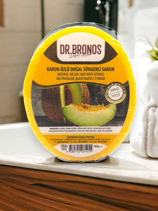 Dr. Bronos | Natural Melon Soap with Sponge Dr. Bronos Sponge Soap