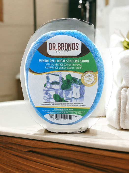 Dr. Bronos | Natural Mentol Soap with Sponge