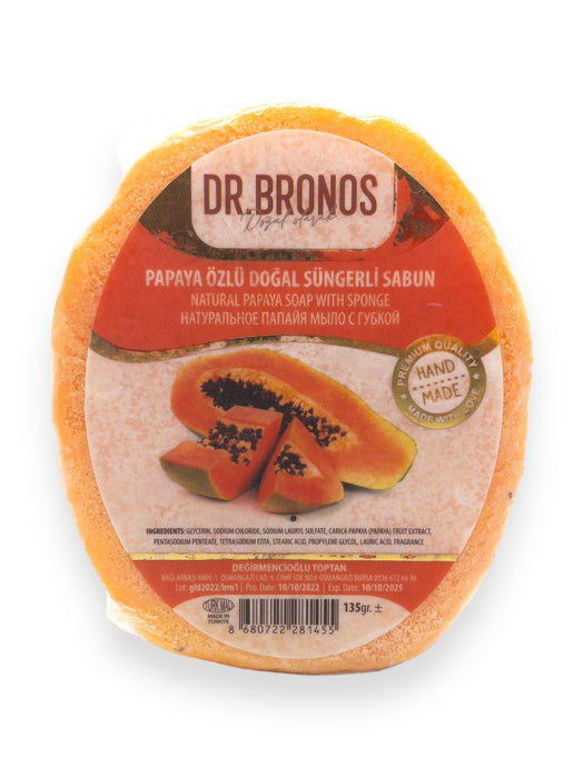 Dr. Bronos | Natural Papaya Soap with Sponge