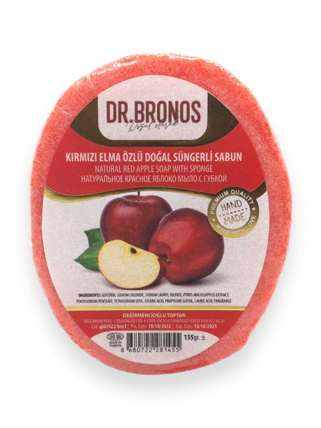 Dr. Bronos | Natural Red Apple Soap with Sponge