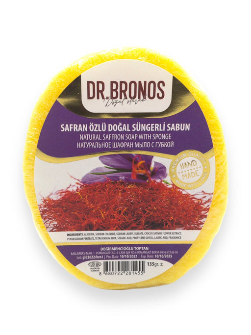 Dr. Bronos | Natural Saffron Soap with Sponge Dr. Bronos Sponge Soap