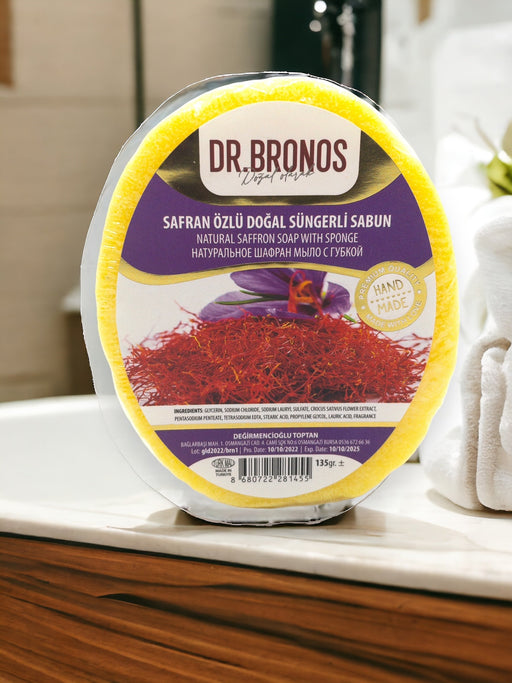 Dr. Bronos | Natural Saffron Soap with Sponge Dr. Bronos Sponge Soap