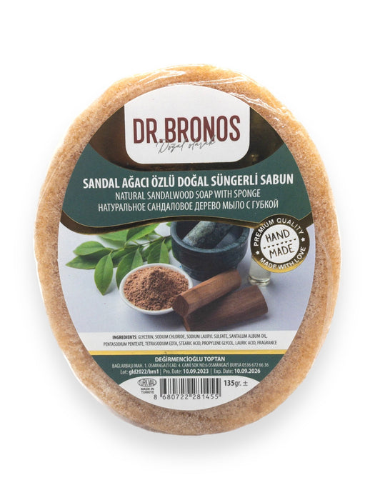 Dr. Bronos | Natural Sandal Wood Soap with Sponge