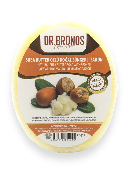 Dr. Bronos | Natural Shea Butter Soap with Sponge Dr. Bronos Sponge Soap