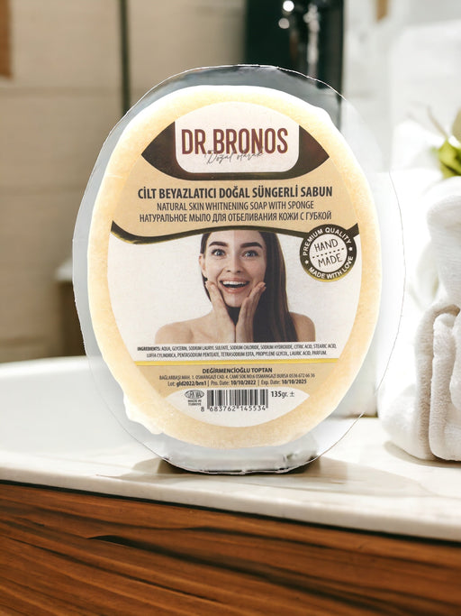 Dr. Bronos | Natural Skin Whitnening Soap with Sponge Dr. Bronos Sponge Soap