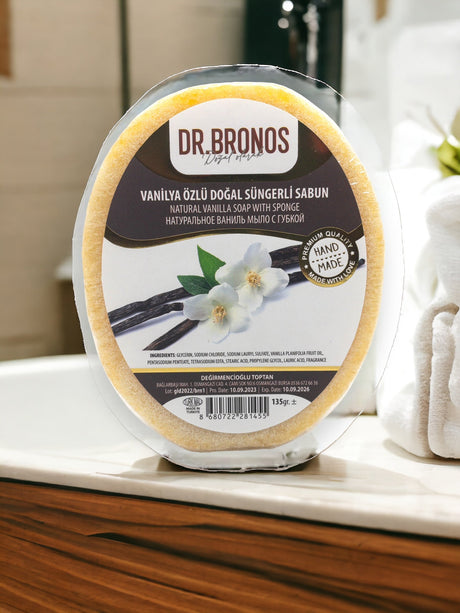 Dr. Bronos | Natural Vanilla Soap with Sponge