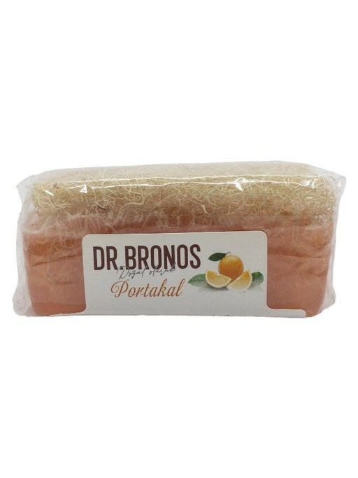 Dr. Bronos | Orange Soap with Natural Pumpkin Loofah Dr. Bronos Natural Fiber Soap