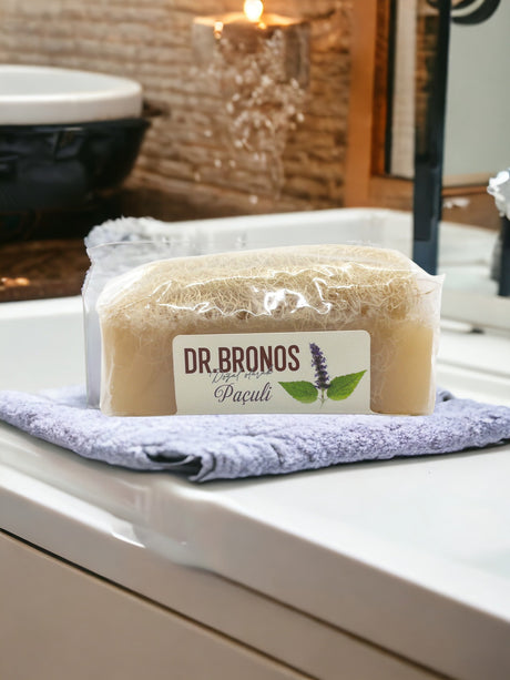 Dr. Bronos | Paculi Soap with Natural Pumpkin Loofah