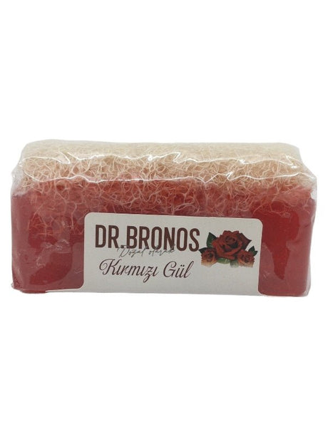 Dr. Bronos | Red Rose Soap with Natural Pumpkin Loofah