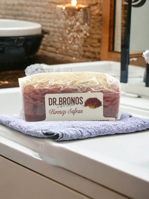 Dr. Bronos | Red Saffron Soap with Natural Pumpkin Loofah Dr. Bronos Natural Fiber Soap