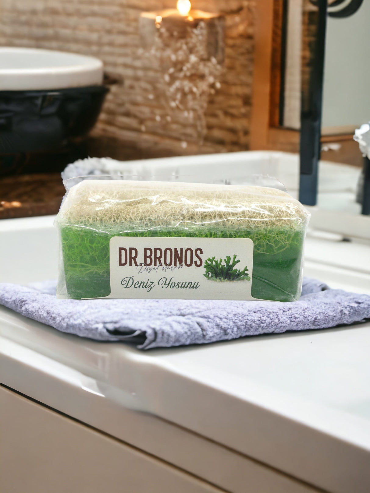 Dr. Bronos | Seaweed Soap with Natural Pumpkin Loofah