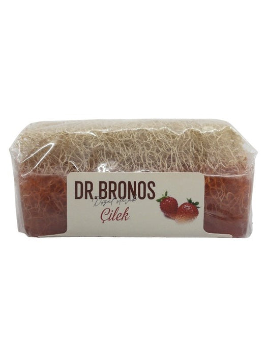 Dr. Bronos | Strawberry Soap with Natural Pumpkin Loofah Dr. Bronos Natural Fiber Soap