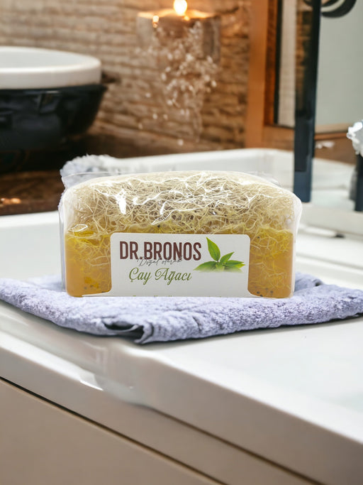 Dr. Bronos | Tea Tree Soap with Natural Pumpkin Loofah Dr. Bronos Natural Fiber Soap