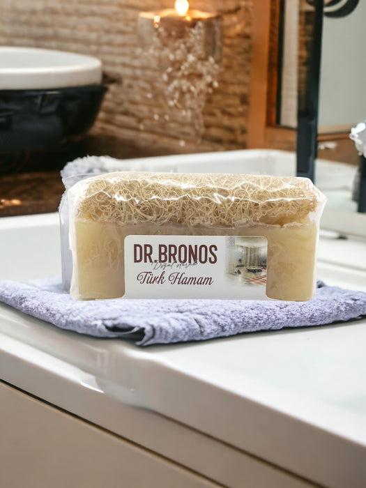 Dr. Bronos | Turkish Bath Soap with Natural Pumpkin Loofah Dr. Bronos Natural Fiber Soap