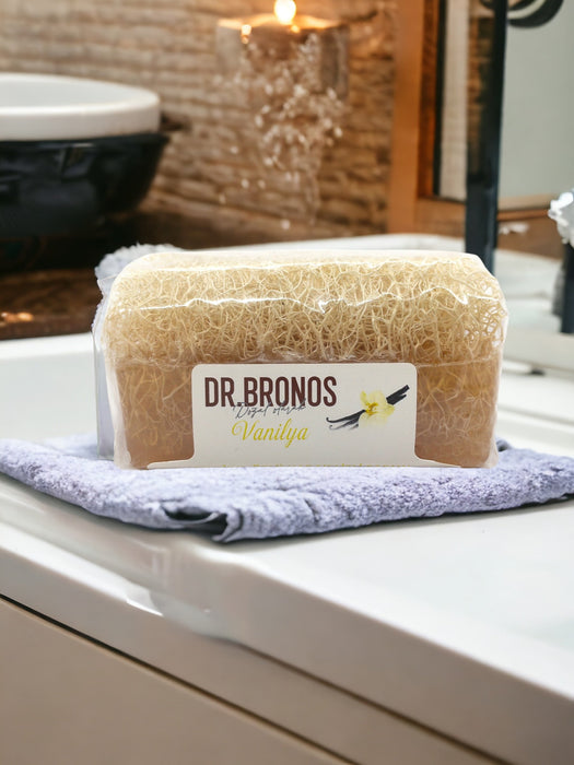 Dr. Bronos | Vanilla Soap with Natural Pumpkin Loofah