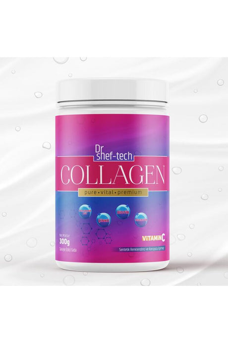 Dr. Shef - tech Collagen Powder - 300g with Hyaluronic Acid, Vit C & Minerals - TryAladdin