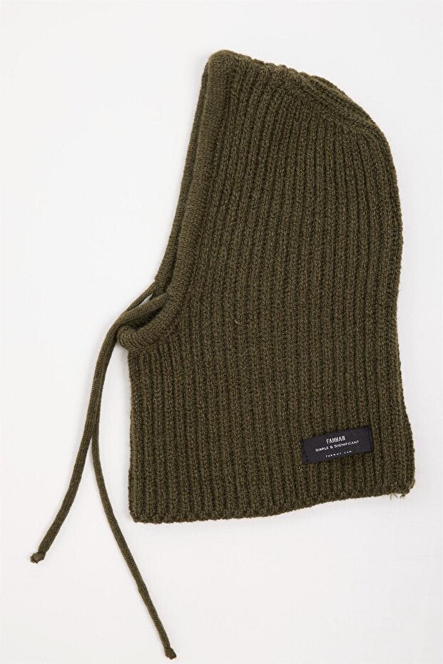Drawstring Khaki Snow Beanie - Unisex - TryAladdin