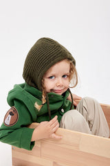 Drawstring Khaki Snow Beanie - Unisex - TryAladdin